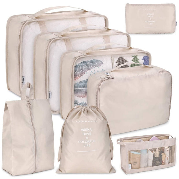 Organisateur de sac pour valise premium - set de 8 pièces