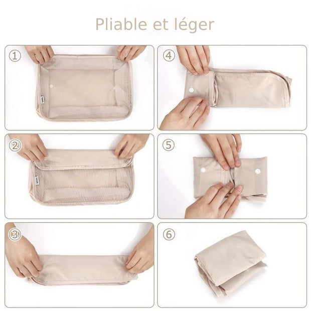 Organisateur de sac pour valise premium - set de 8 pièces