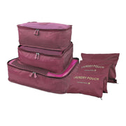 Bag Organizer for Suitcase - Set of 6 Pieces