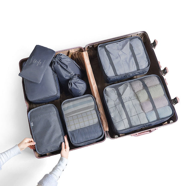 Organisateur de sac pour valise premium - set de 8 pièces