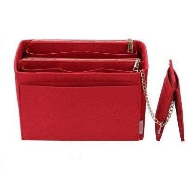 Rangement pour sac 3 en 1 en feutrine rouge
