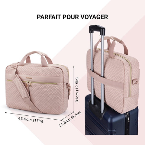 BAGSMART Sac d'ordinateur portable de 15,5" 17,3" pour femmes