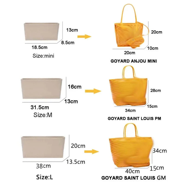 Bag Organizer - Goyard Saint Louis & Céline Thais