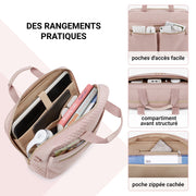 BAGSMART Sac d'ordinateur portable de 15,5" 17,3" pour femmes