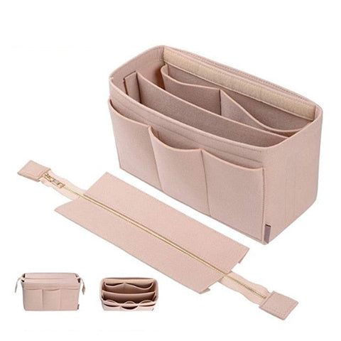 organisateur de sac en feutre beige