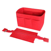 organisateur de sac en feutre rouge