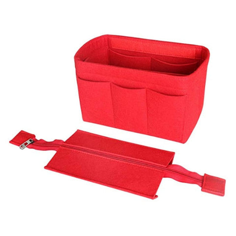 organisateur de sac en feutre rouge